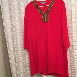 Red knee length dress francesca's
